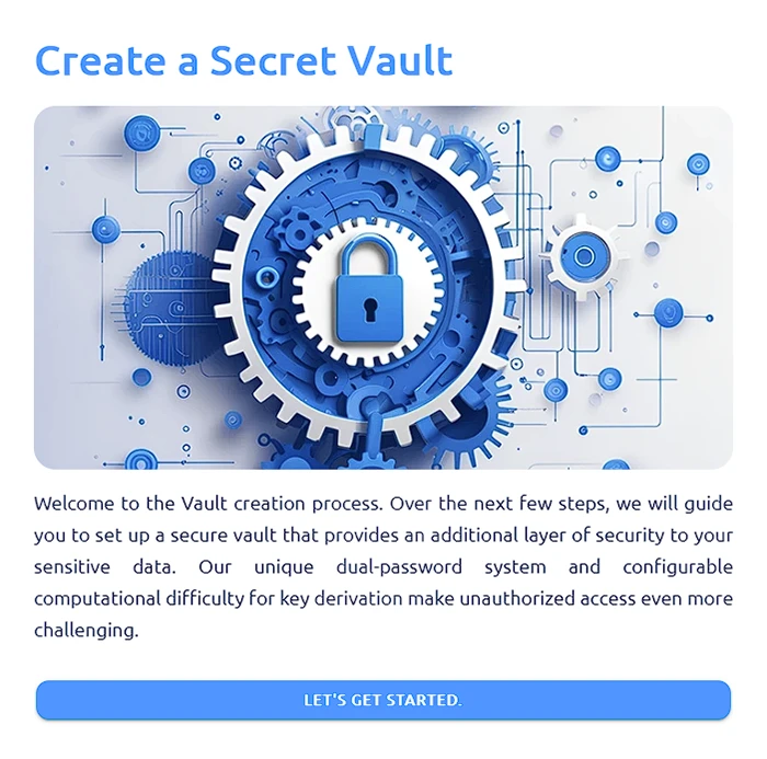 secret vault create wizard